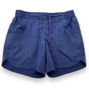 Lands' End Athletic Shorts Women's 4 Blue Pockets Athletic Swim Outdoors Hike